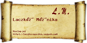 Laczkó Mónika névjegykártya